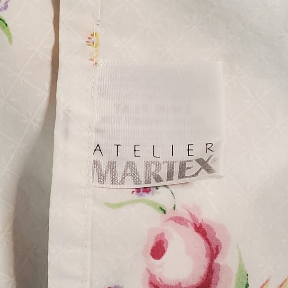 Vintage Martex Atelier Percale Sheets Twin 2 Flat 1 Bed Cover Floral No Iron - Picture 11 of 14